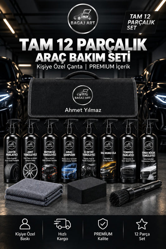 Bagaj Art - İsme & Plakaya Özel Bagaj Çantası Seti