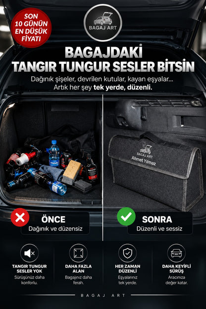 Bagaj Art - İsme & Plakaya Özel Bagaj Çantası Seti